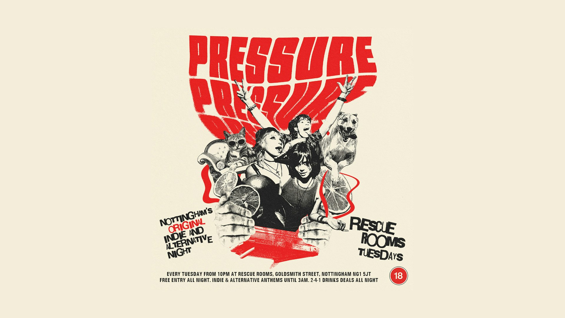 Pressure 🔴 Nottingham’s original indie & alternative night!