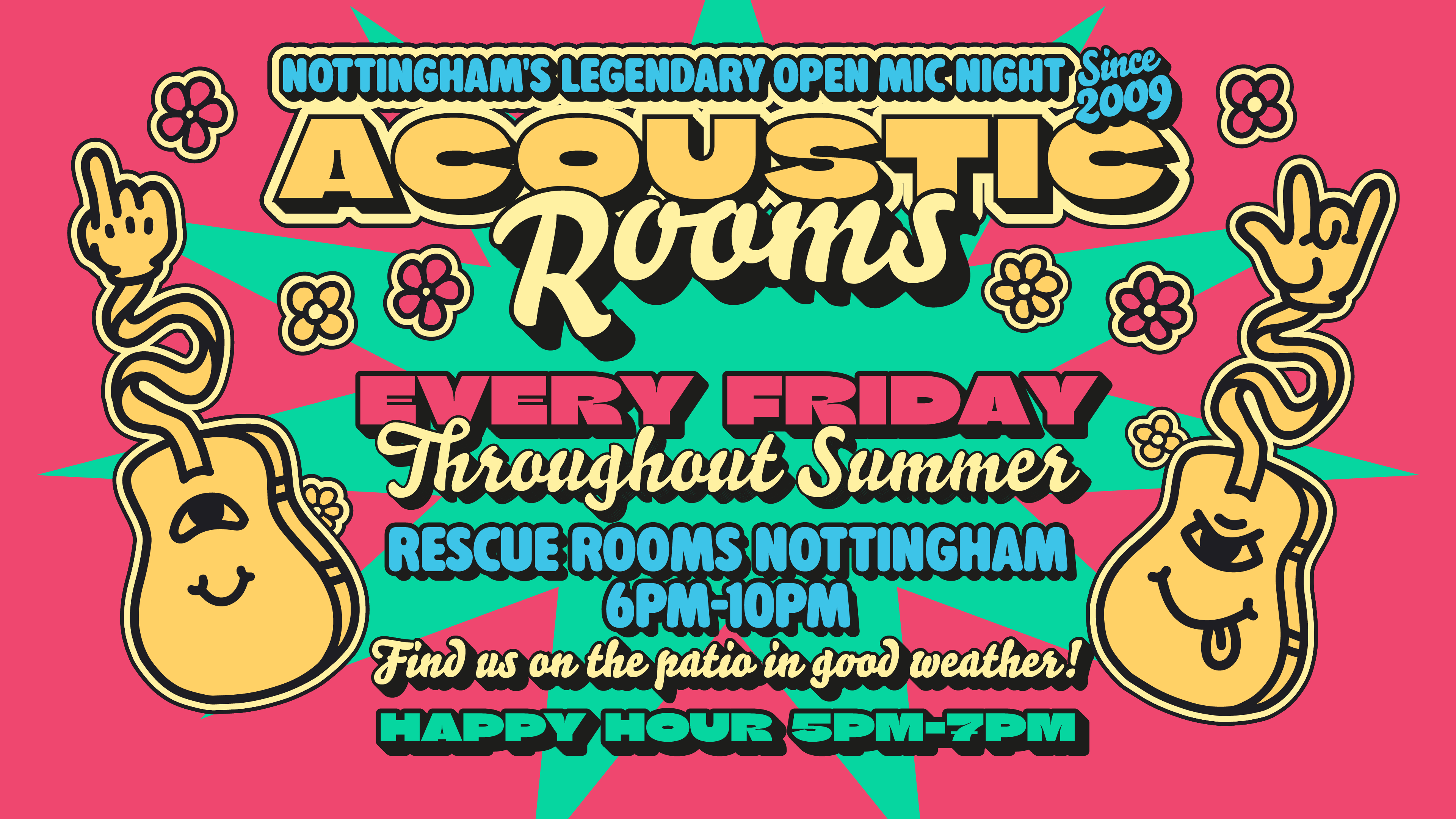 Acoustic Rooms 🌴 Nottingham’s legendary open mic night