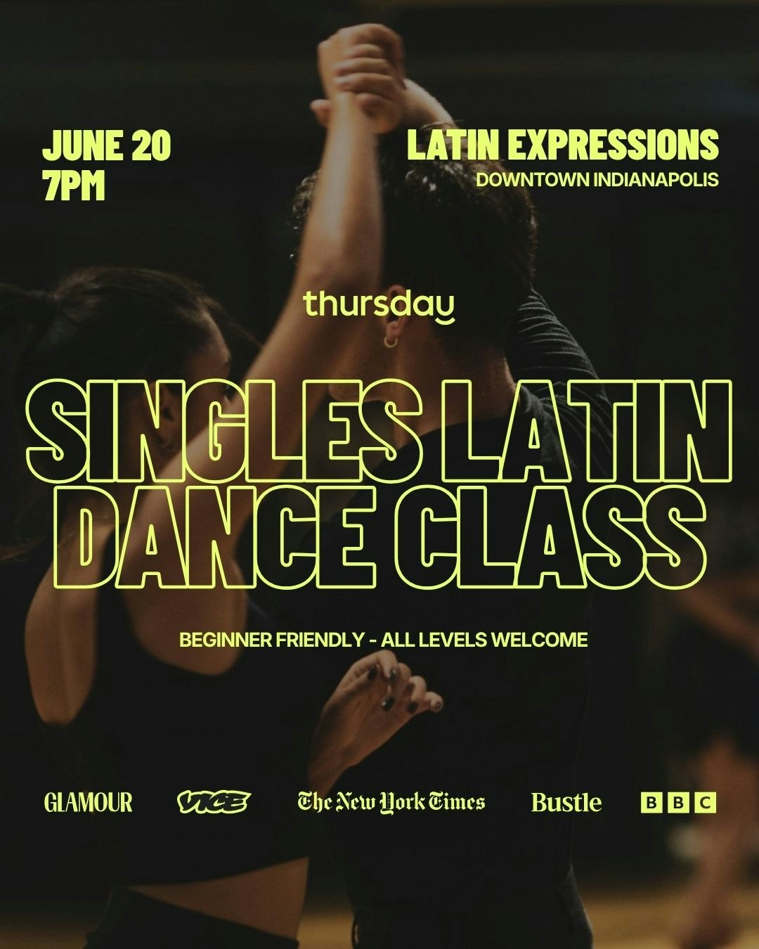 Saturday | Singles Latin Dance Class | Latin Expressions Dance Co