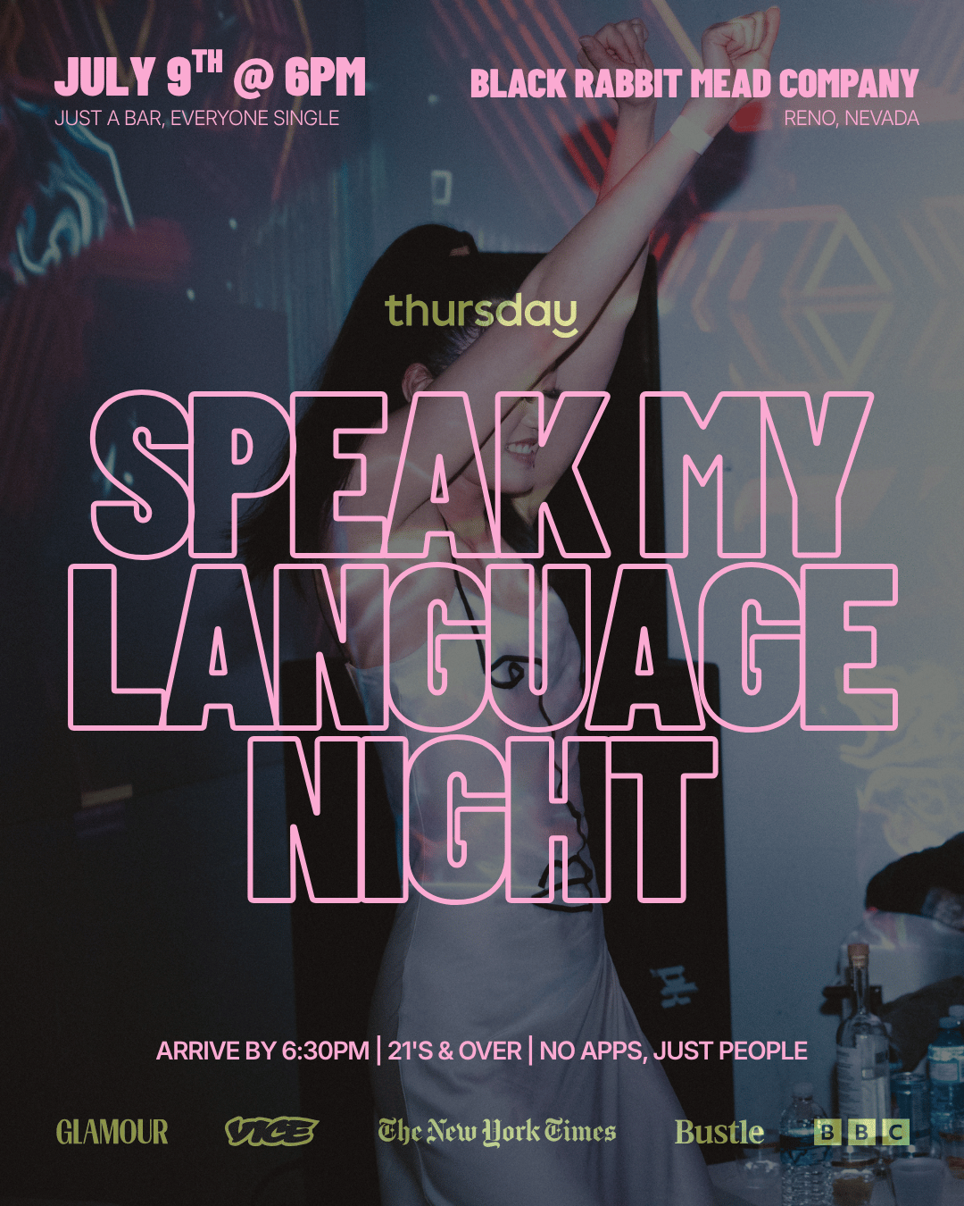 THURSDAY | SPEAK MY LANGUAGE NIGHT | BLACK RABBIT MEAD COMPANY