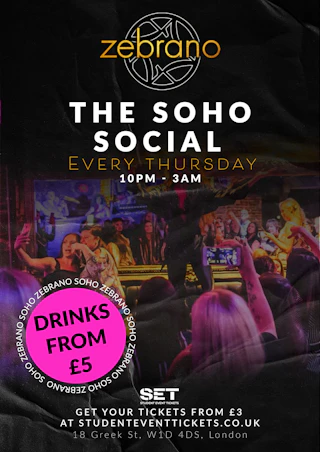 THURSDAYS @ ZEBRANO SOHO 27TH AUGUST SET