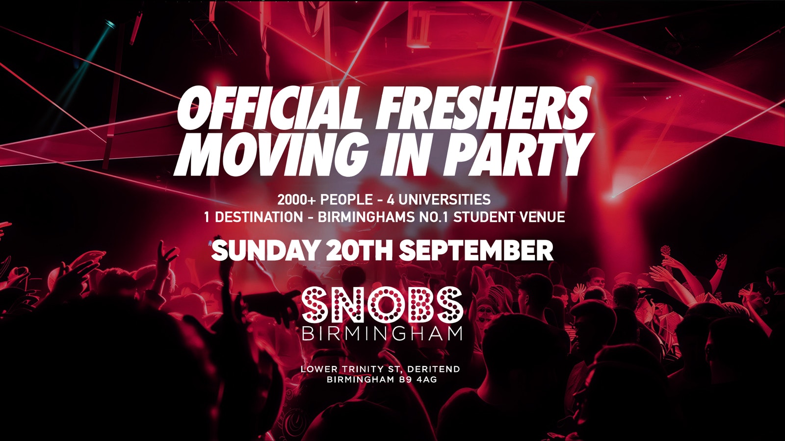 The Official Birmingham Freshers Moving in Party – Birmingham Freshers 2026