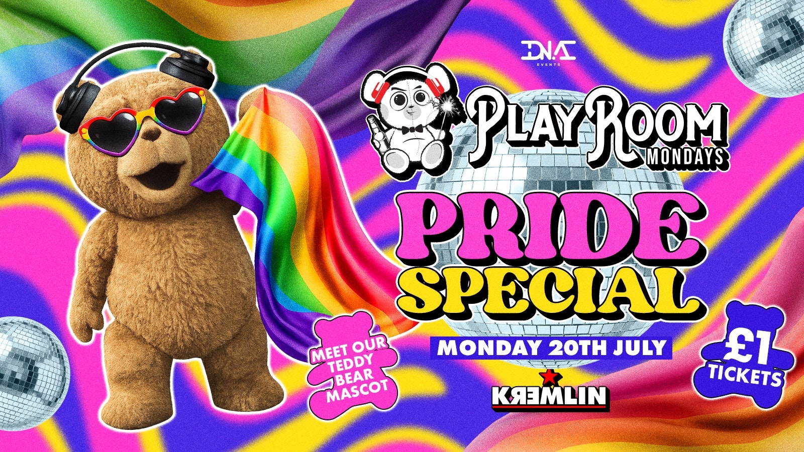 Playroom Mondays Pride Special – £1 Entry & £3.50 Drinks 🐻🏳️‍🌈