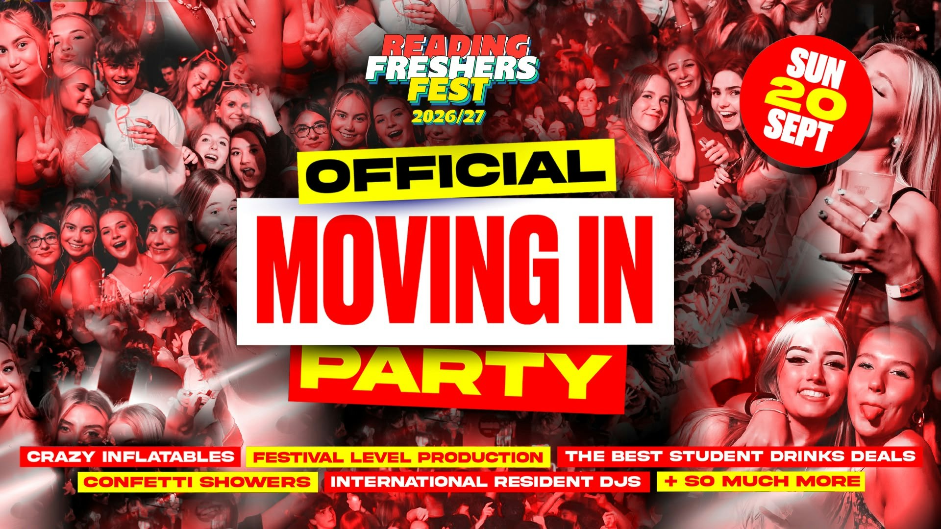 Reading’s Official Moving In Party 🚀 ON SALE NOW