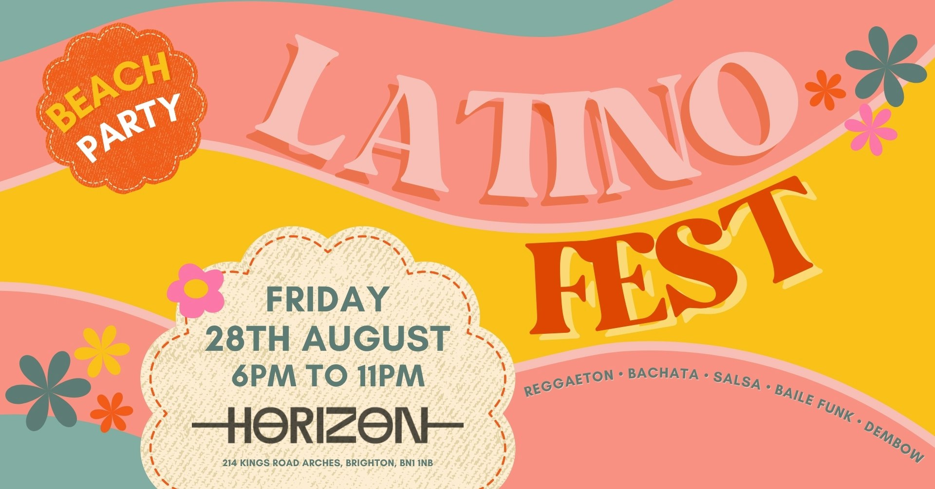 Latino Fest Beach Party (Brighton) August 2026
