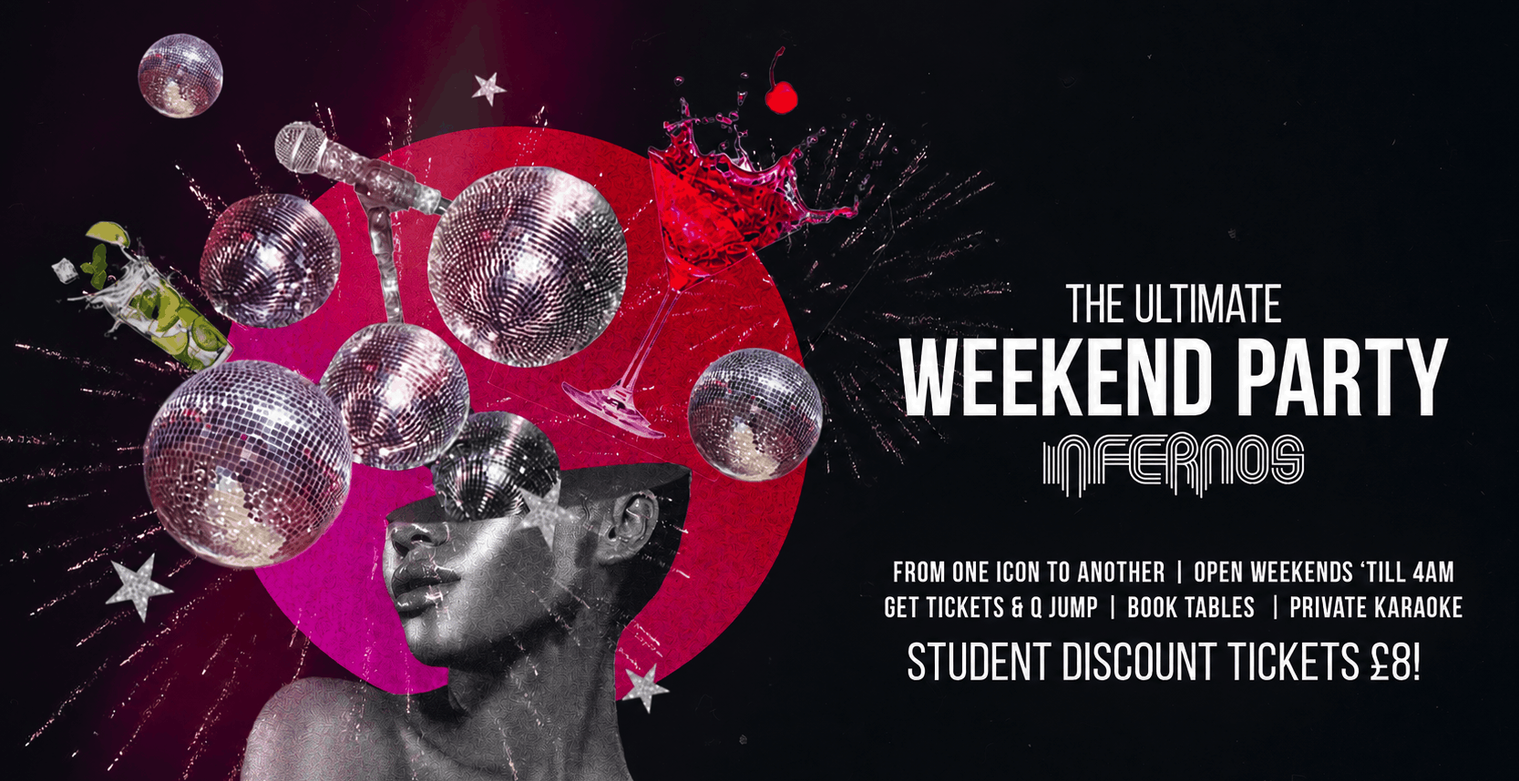 Big Friday Pop Party at Infernos | Student Discount Tickets – Disco, Pop, Cheese & Classics