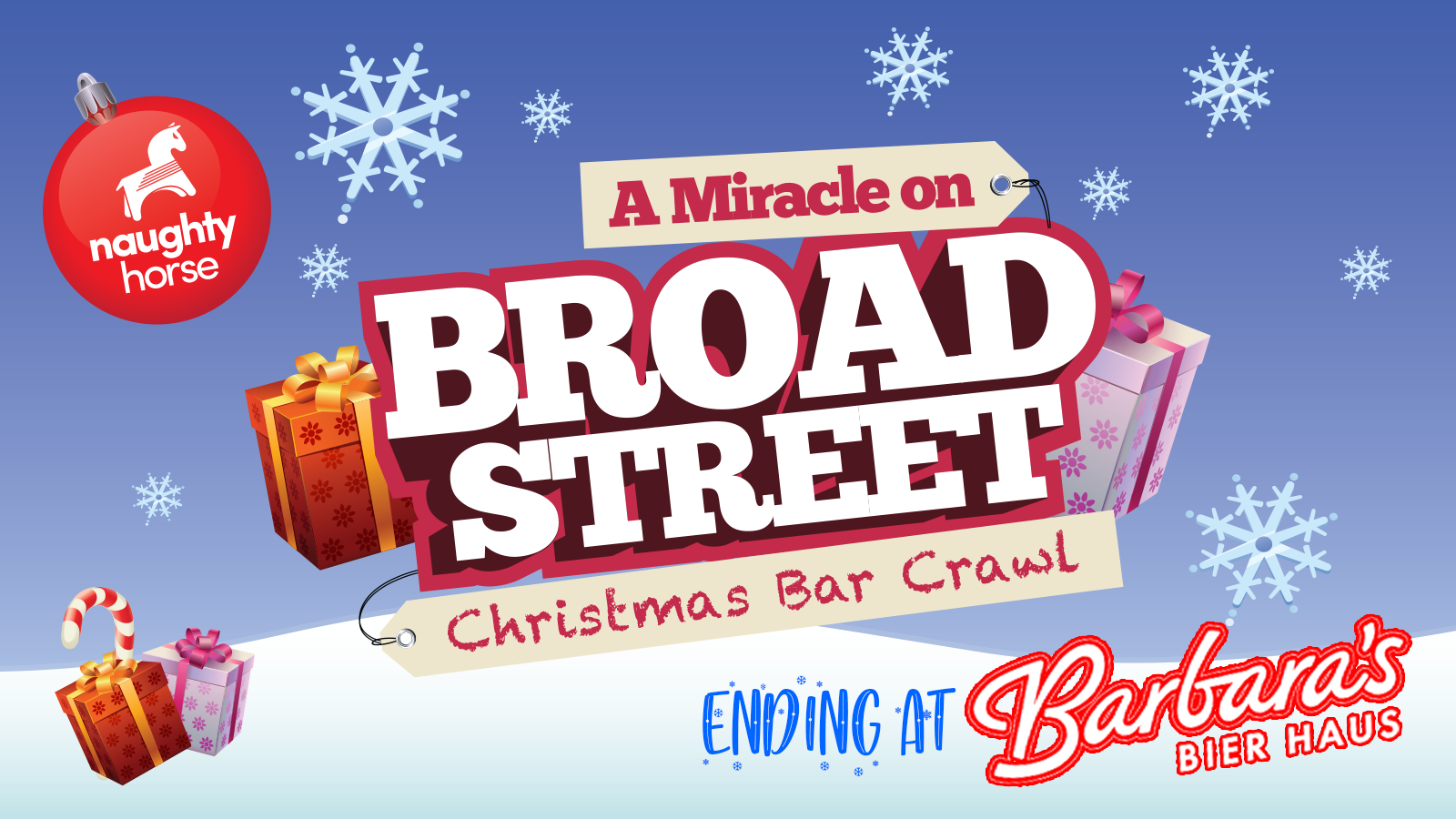 Miracle On Broad Street – Christmas Bar Crawl ❄️🎅🏻