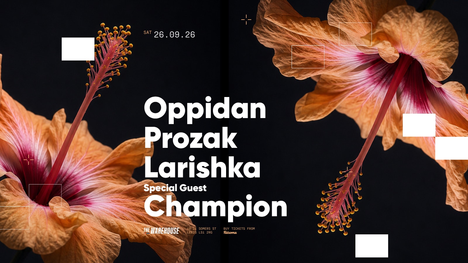 The Warehouse: Oppidan, Prozac, Larishka + Special Guest Champion