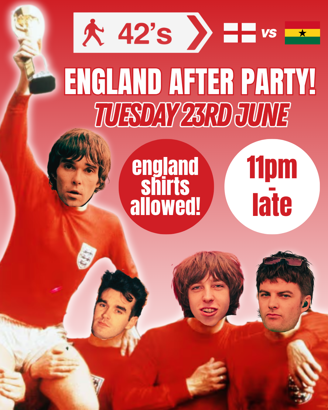 Ruby Tuesday – England After Party!