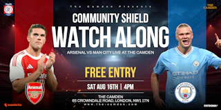 Community Shield Watch Along: Arsenal vs Manchester City Live at The Camden