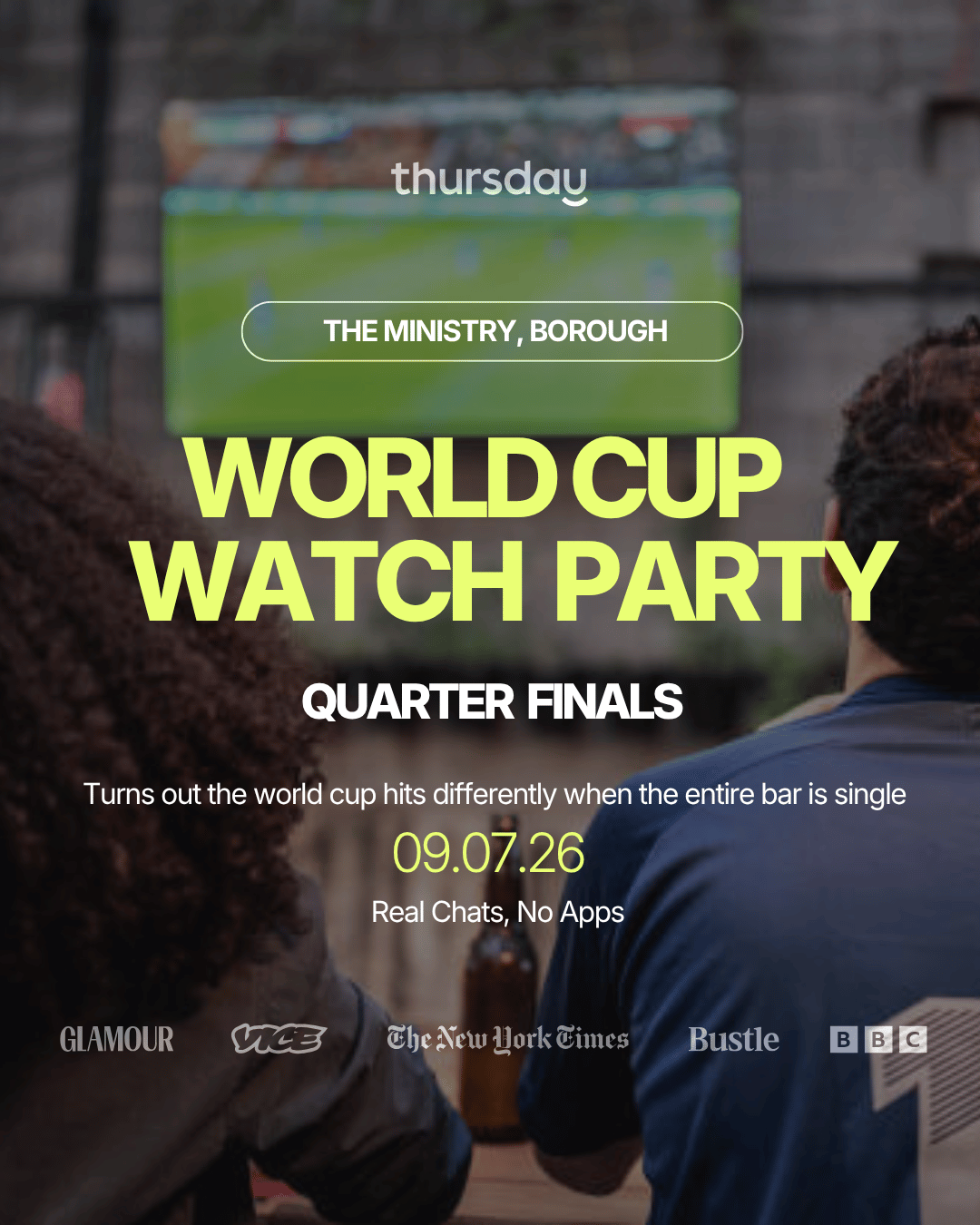 Thursday | World Cup Watch Party  | Quarter Finals
