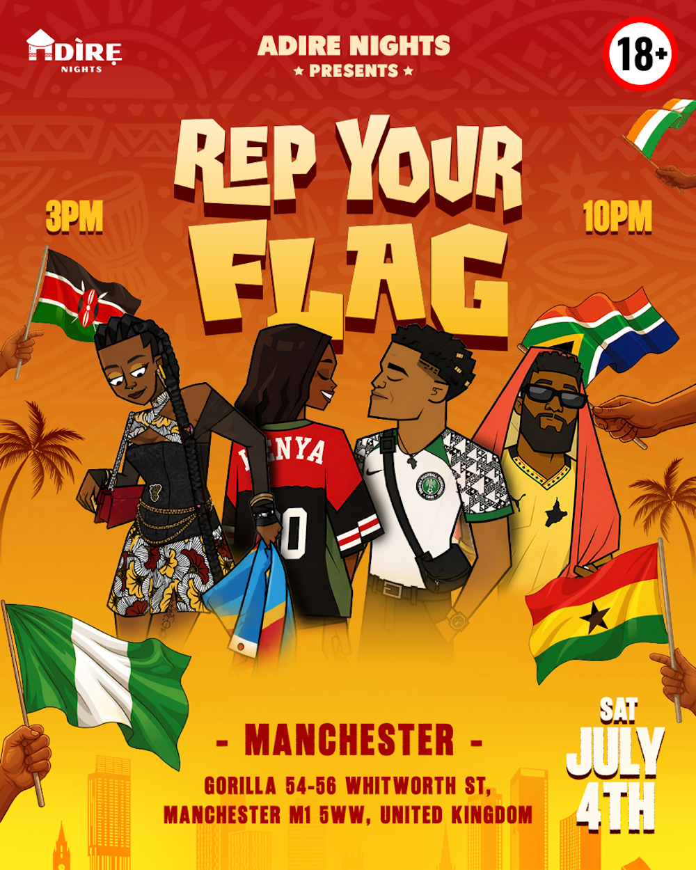 Rep Your Flag Manchester | Adire Day Party
