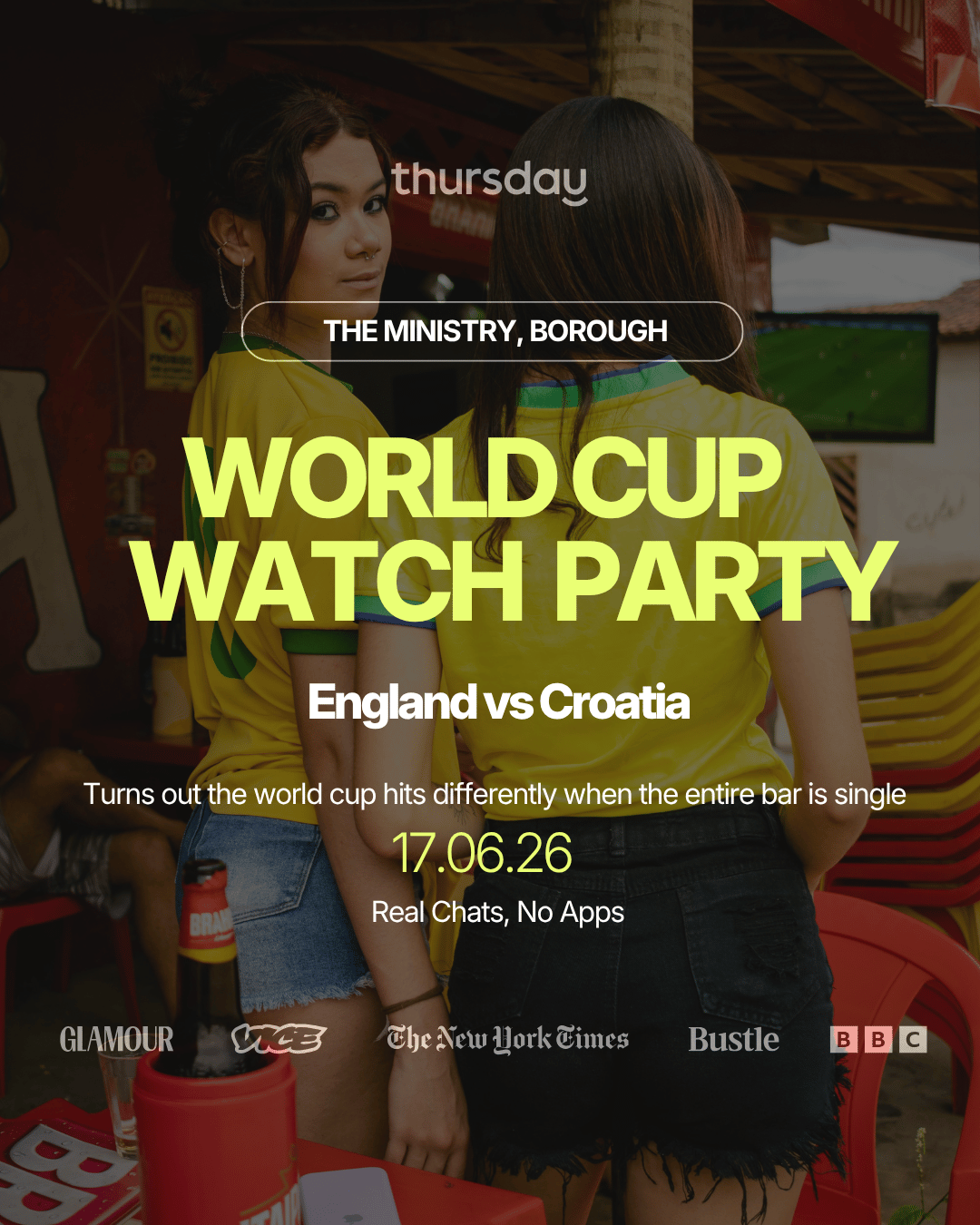 Wednesday | World Cup Watch Party  | England vs Croatia