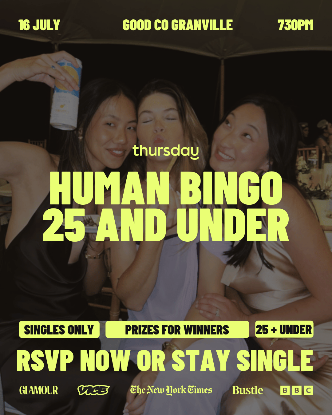 Thursday | Human Bingo @ Good Co 25 & Under | Vancouver | Tickets at thursday.com