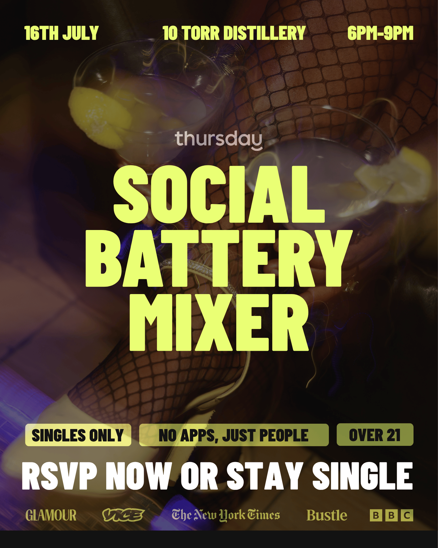 THURSDAY | SOCIAL BATTERY MIXER | 10 TORR DISTILLERY