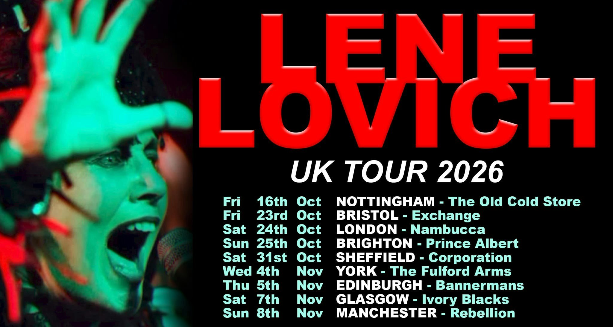 LENE LOVICH UK 2026 TOUR – EDINBURGH