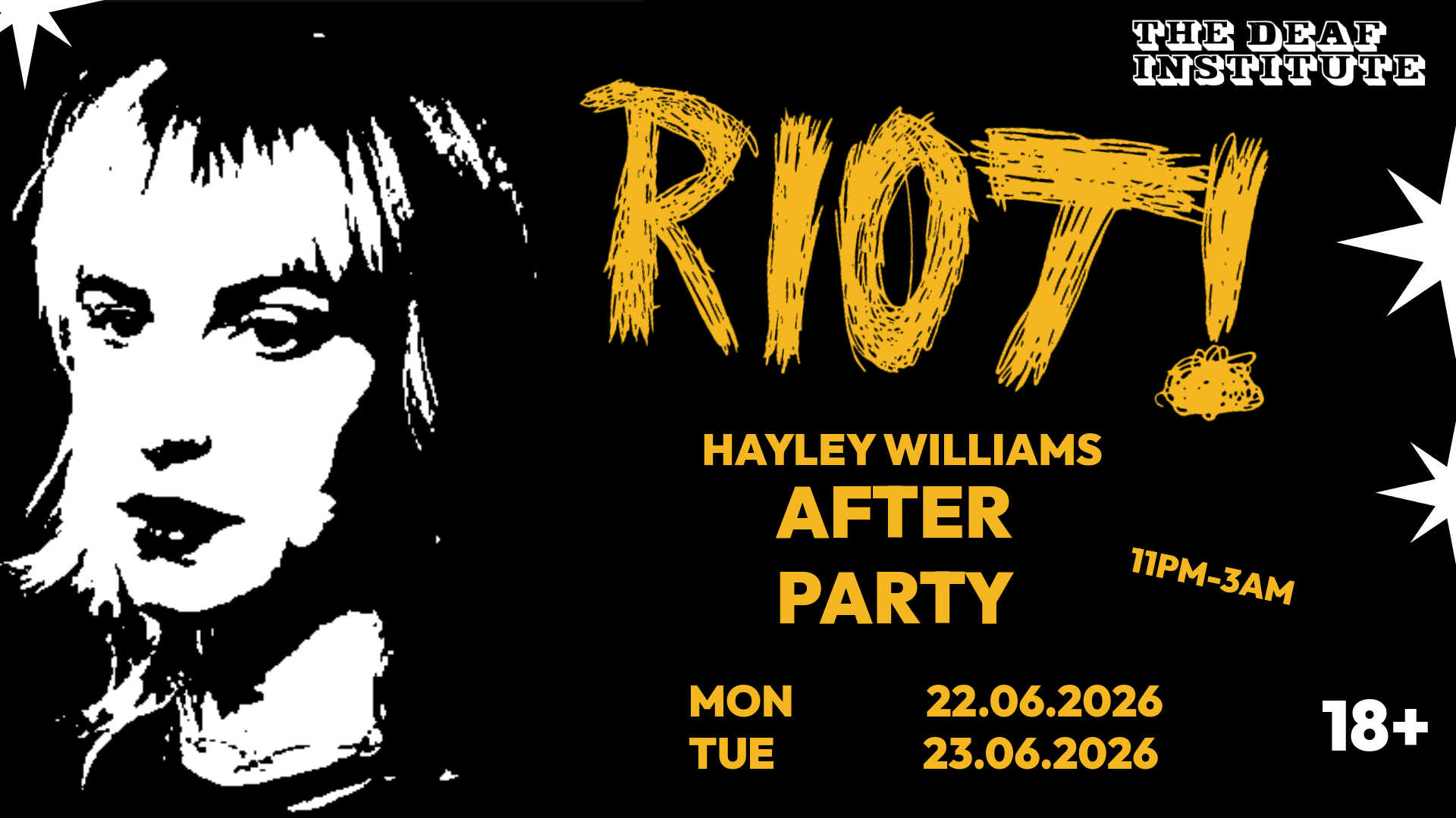 RIOT! – HAYLEY WILLIAMS POST PARTY
