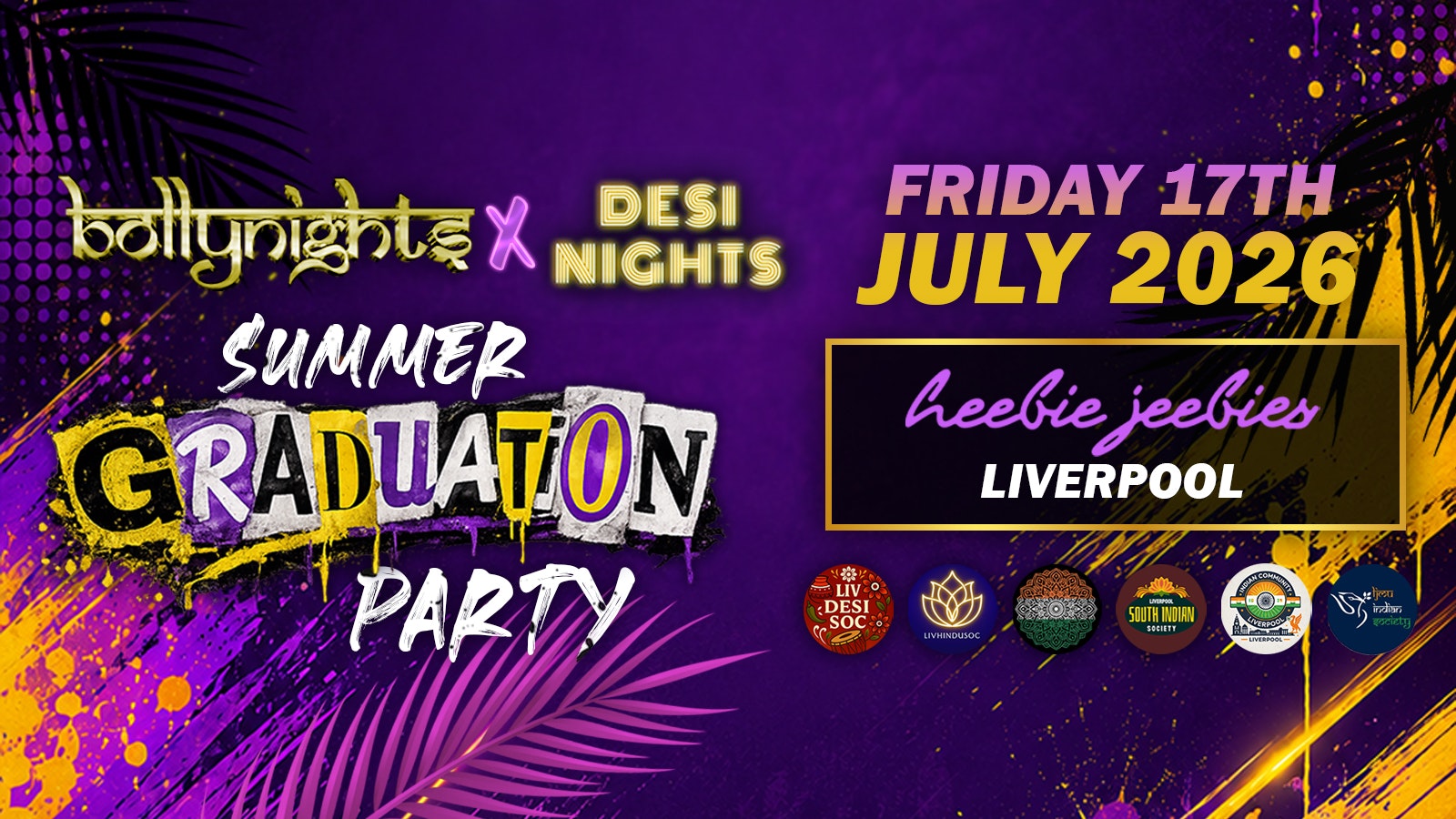 Bollynights X Desi Nights Liverpool – Friday 17th July | Heebie Jeebies