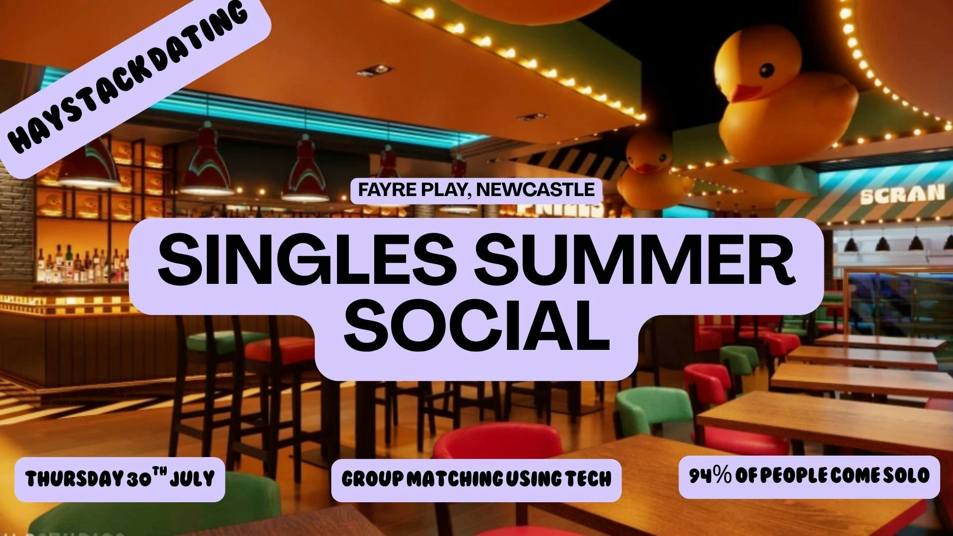 GAMES AND DRINKS WITH SINGLES | NEWCASTLE, FAYRE PLAY | THURSDAY 30TH JULY