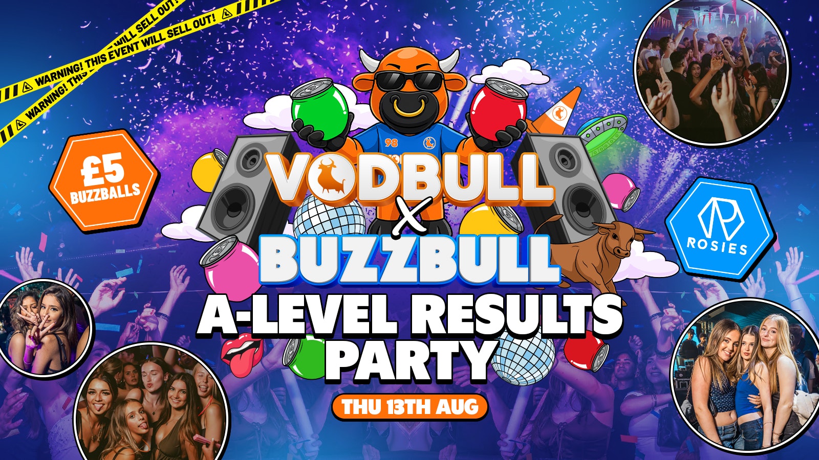 A-LEVEL RESULTS : VODBULL X BUZZBULL, at Rosies Birmingham!!  🧡 13/08