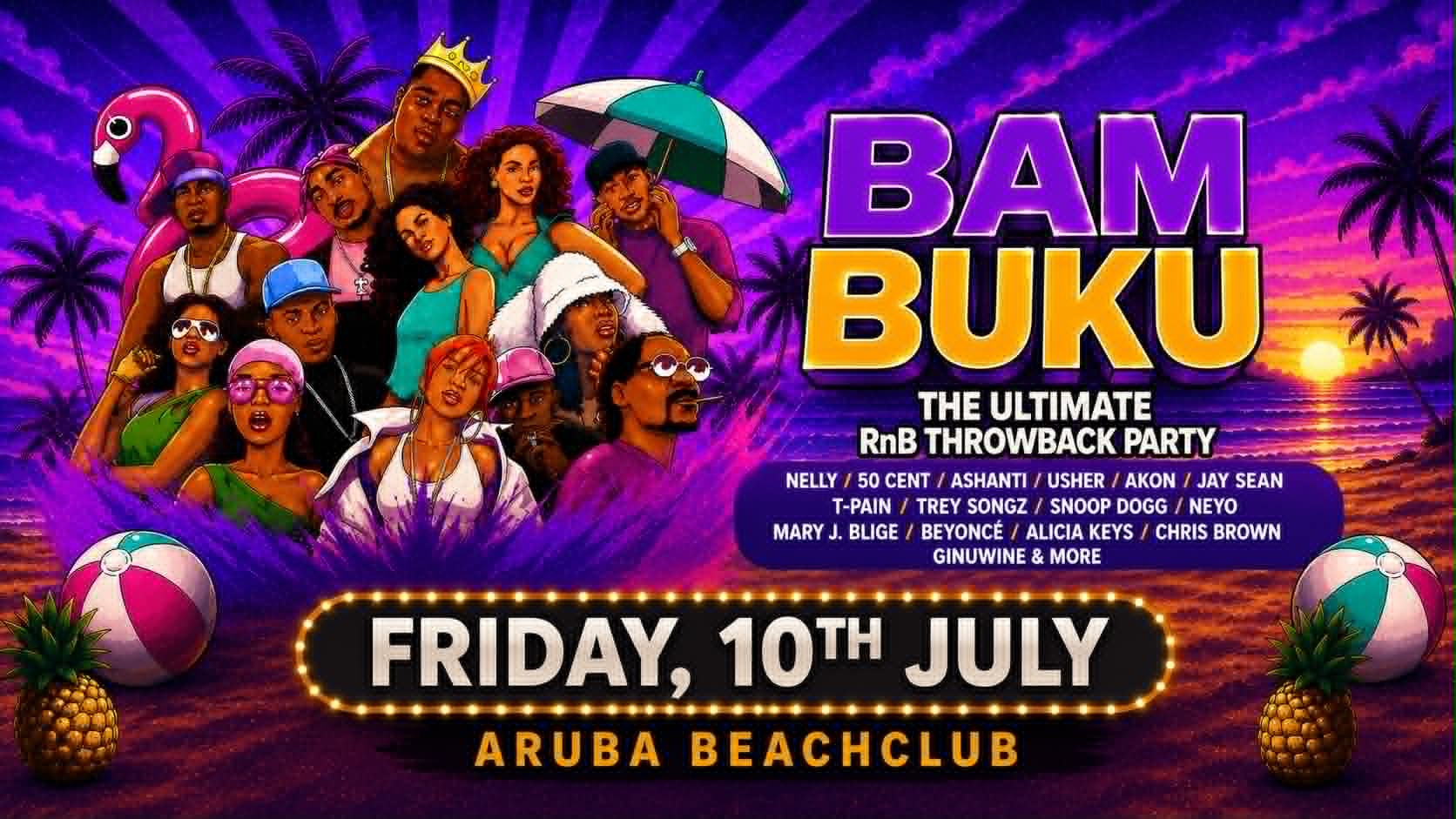 BAMBUKU – Bournemouth’s BIGGEST RnB Throwback Party @Aruba