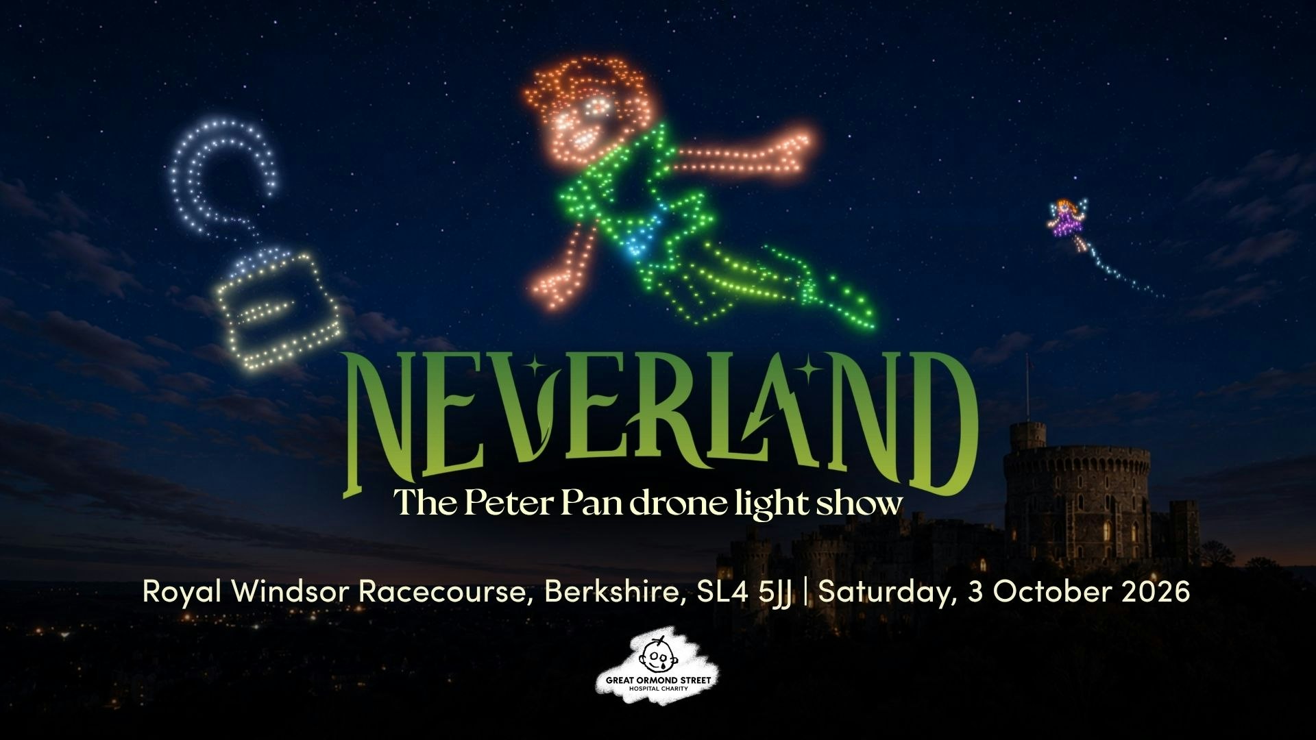 Neverland: The Peter Pan drone light show – Windsor