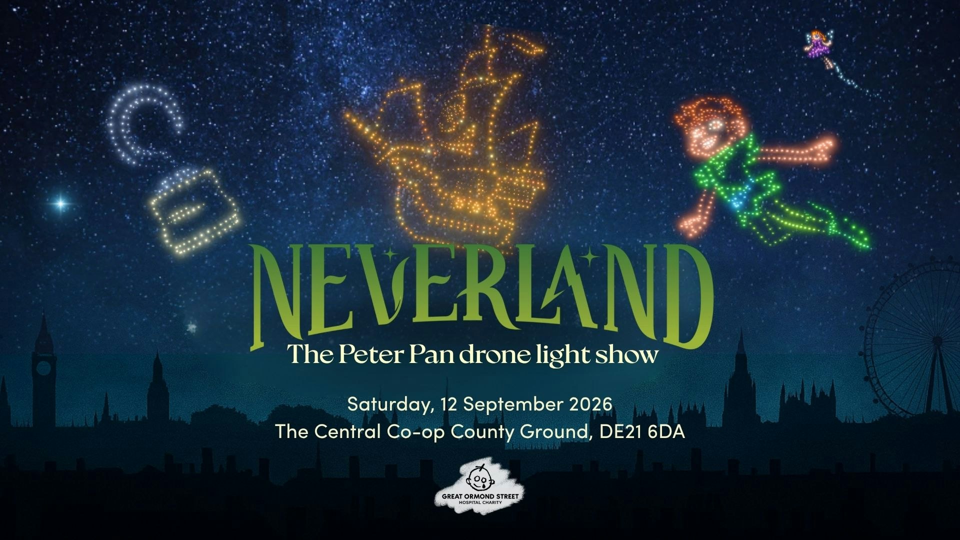 Neverland: The Peter Pan Drone Light Show – Derby