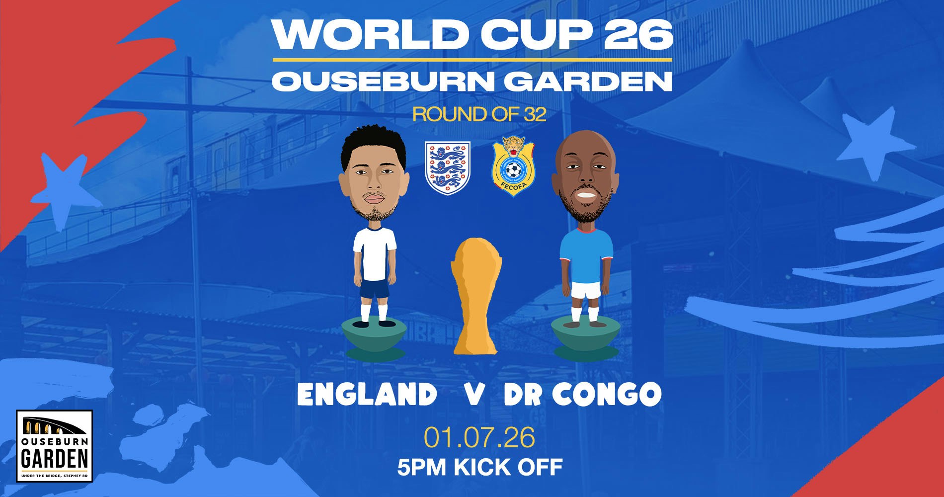 England vs DR Congo | FIFA World Cup 2026 | Live at Ouseburn Garden