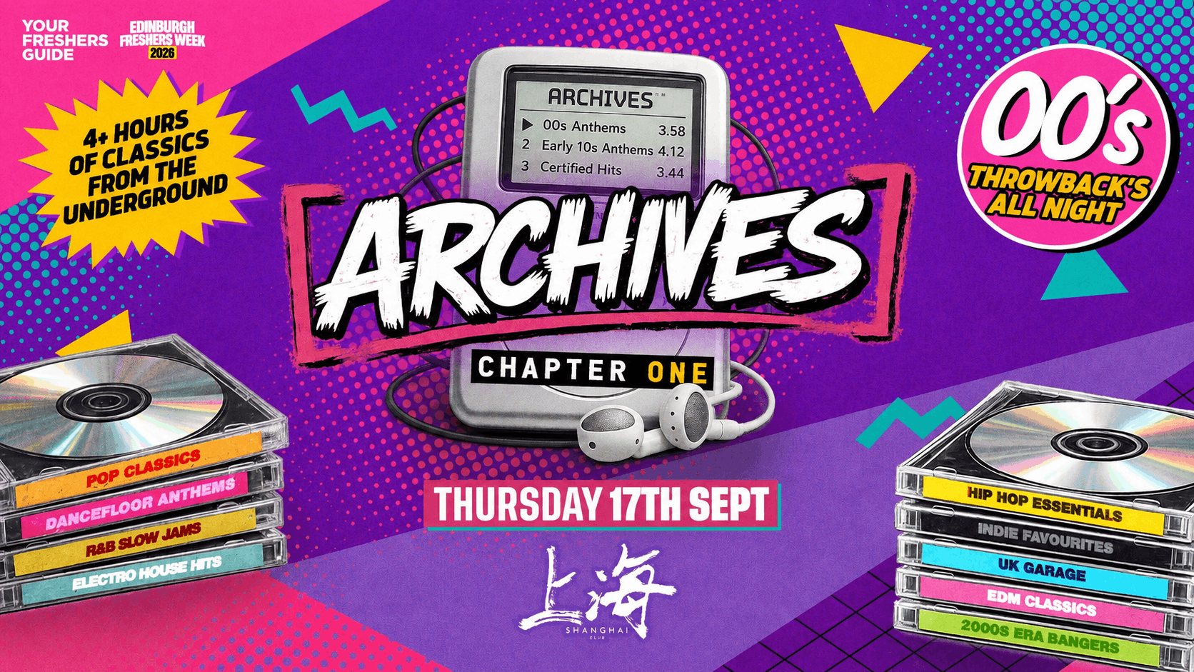 ARCHIVES – The UK’s Newest Throwback Party | Edinburgh Freshers 2026