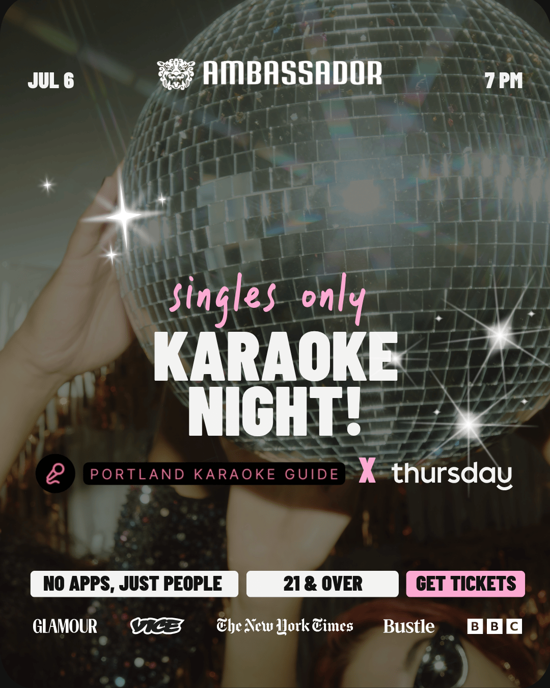 Thursday  |  Singles Only Karaoke Night! (21+)  |  Portland