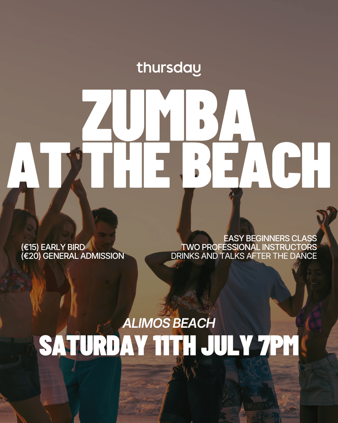 Saturday | Zumba at the Beach | 20-30 | Alimos