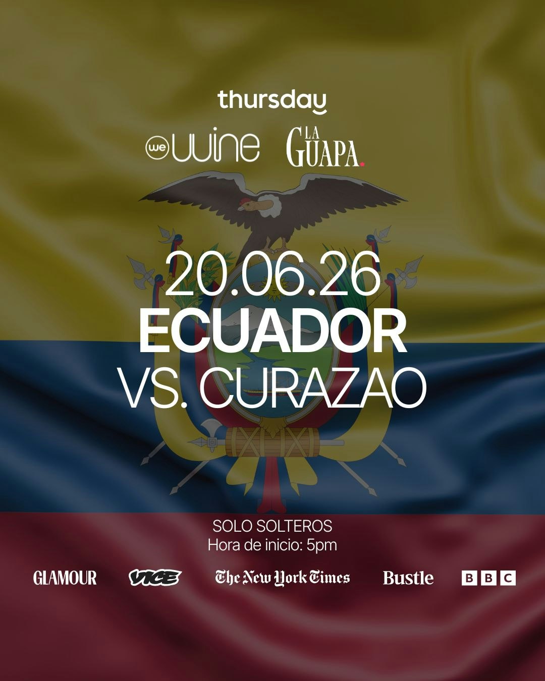 Thursday | Watch Party Mundialista (Ecuador vs Curazao)