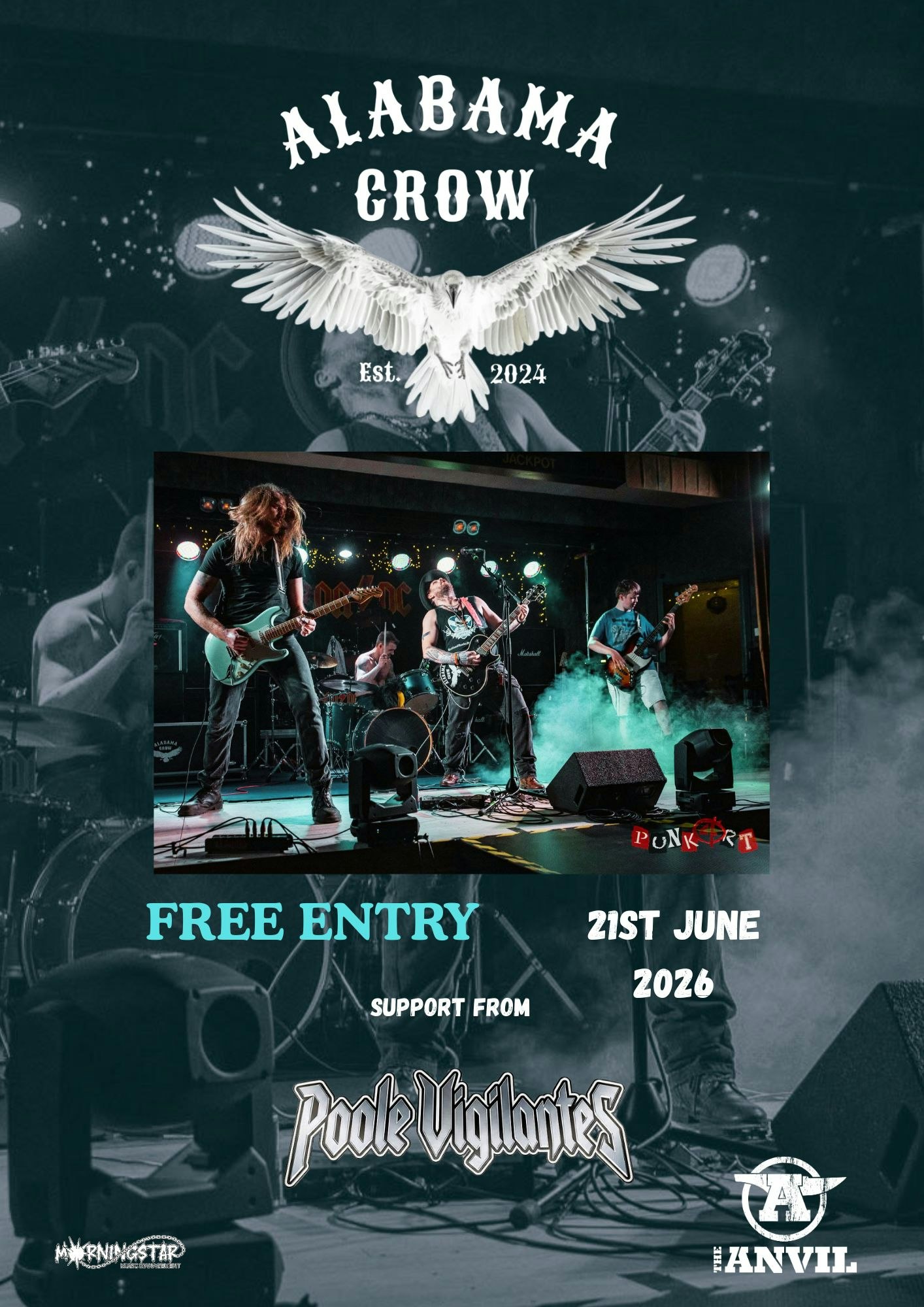 FREE ENTRY – Alabama Crow // Poole Vigilantes