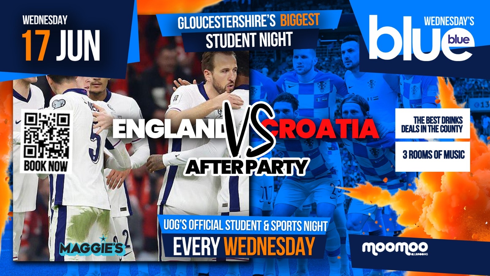 Blue & Blue Wednesdays | ⚽ ENGLAND VS CROATIA AFTERPARTY!⚽ Gloucestershire’s Biggest Week Night! 🤯
