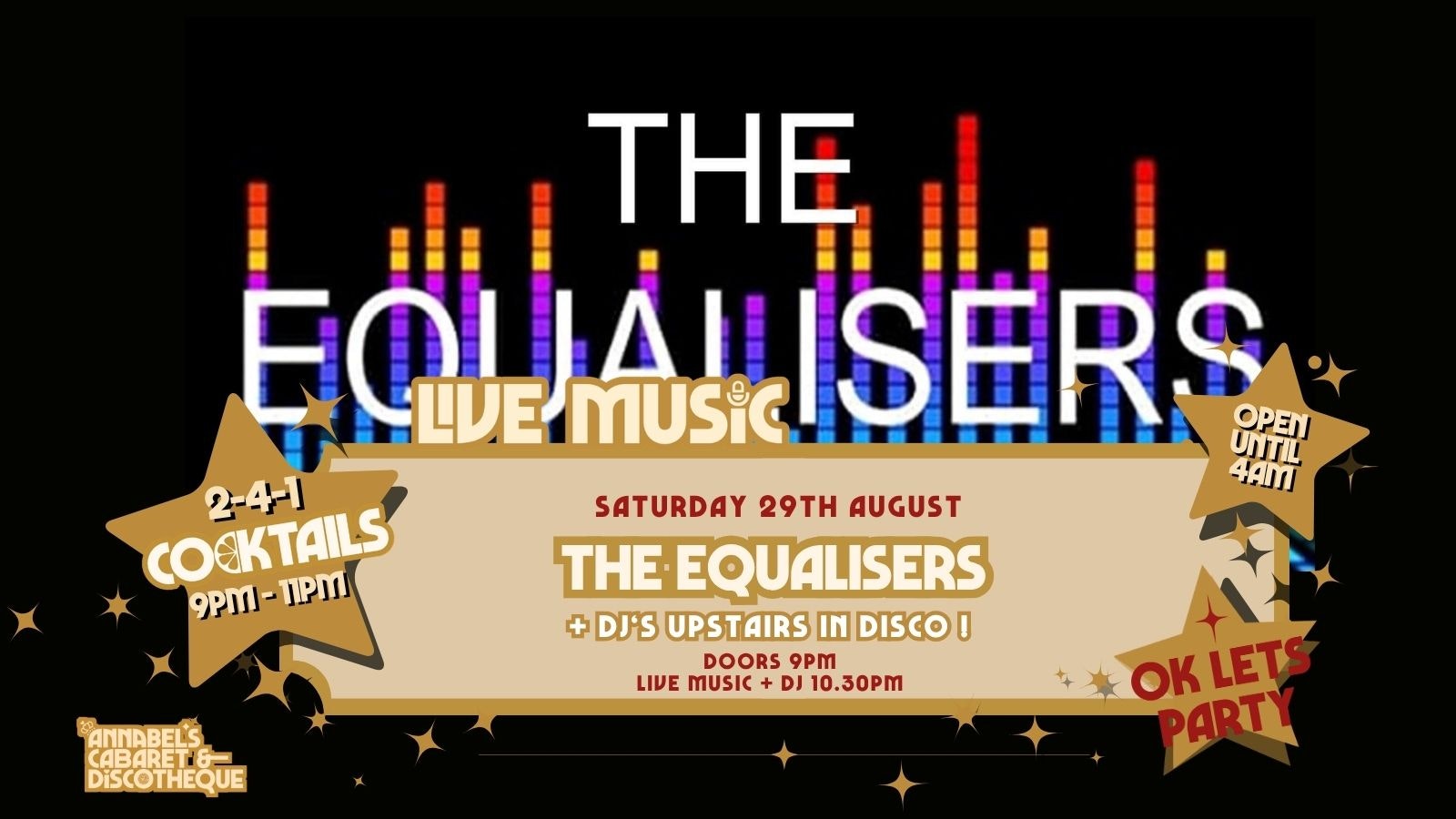 Live Music: THE EQUALISERS // Annabel’s Cabaret & Discotheque