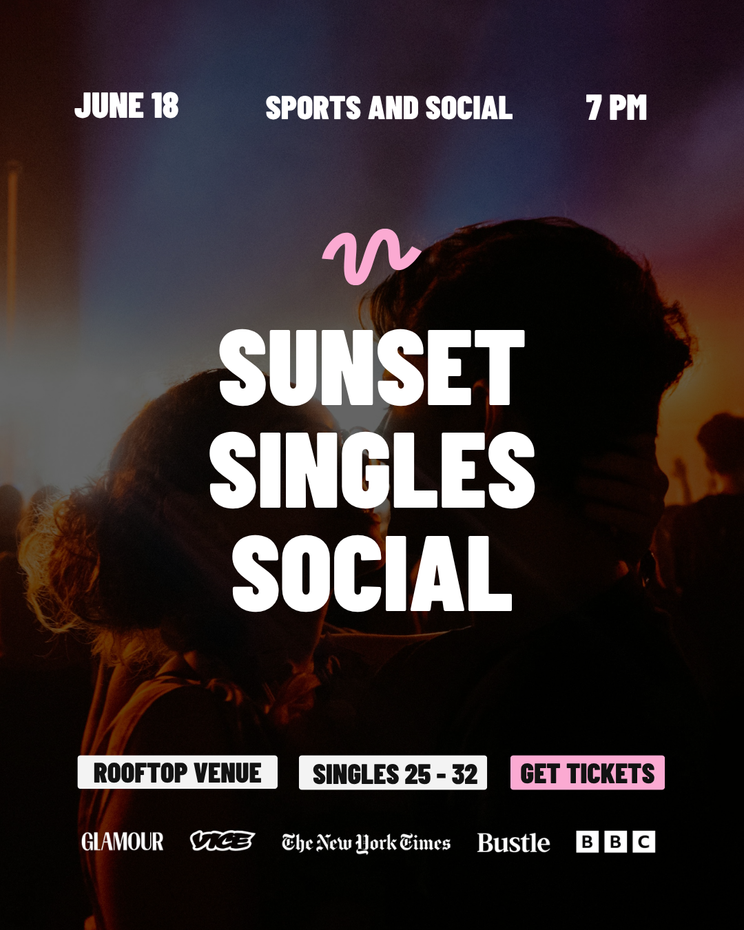 Rooftop Sunset Singles Social ☀️ | 25 – 32 | Cary