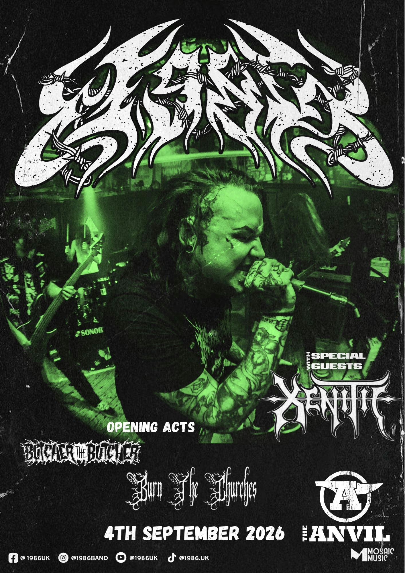 1986 // Xenith // Burtcher The Butcher // Burn The Churches