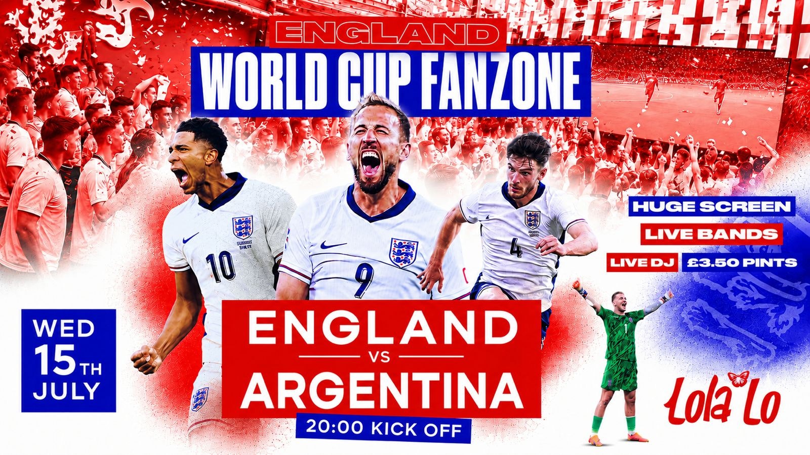 ENGLAND VS ARGENTINA 🇦🇷 WORLD CUP FAN ZONE⚽️🏆