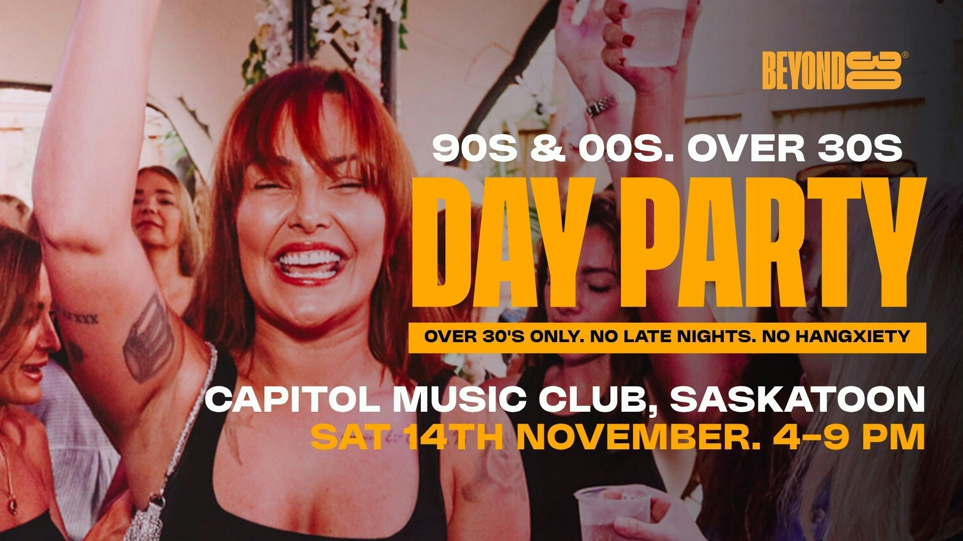80s & 90s Over 30s Daytime Clubbing – SASKATOON