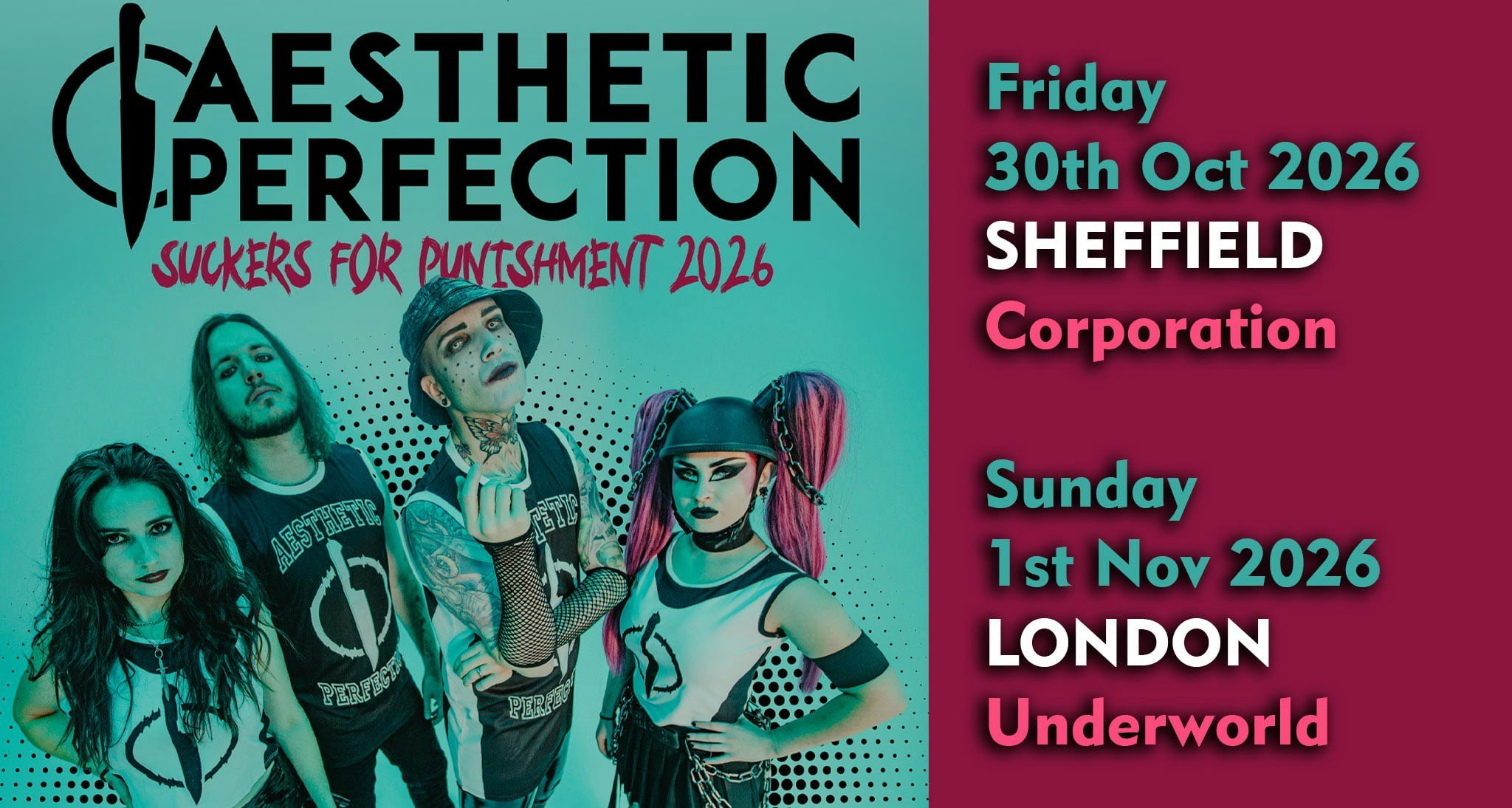 AESTHETIC PERFECTION – Suckers for Punishment 2026