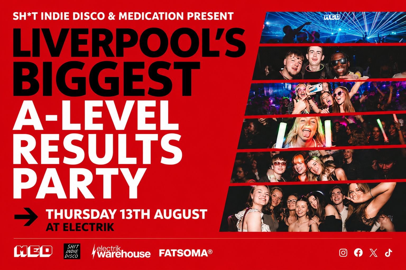 shindie x med – a level results party – liverpool’s biggest a levels party