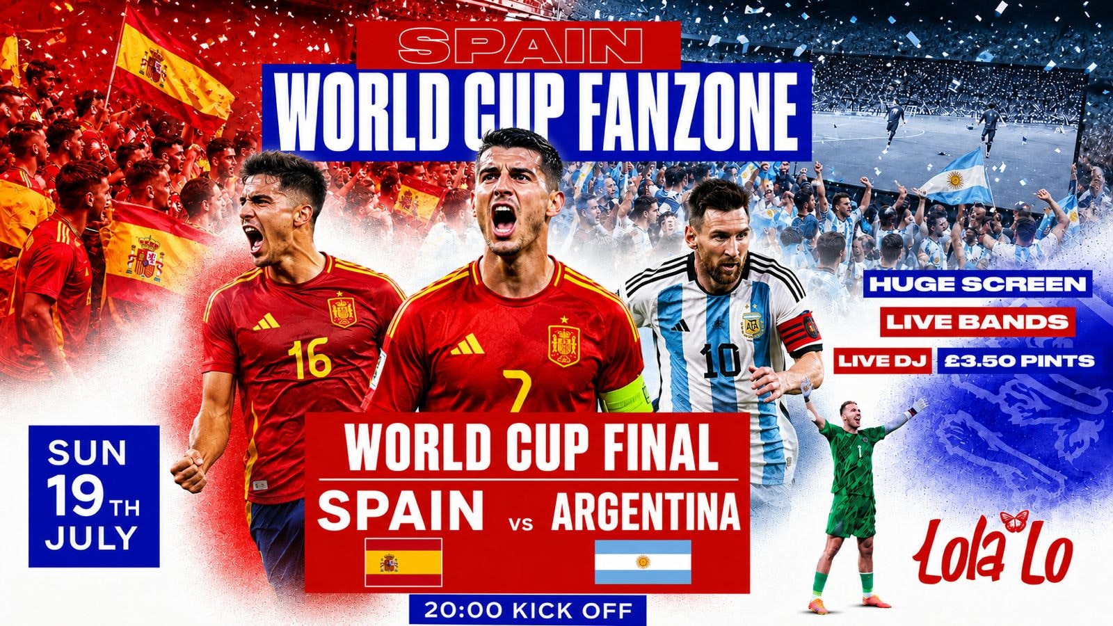 SPAIN VS ARGENTINA 🇦🇷 🇪🇸 FIFA WORLD CUP FINAL FAN ZONE⚽️🏆
