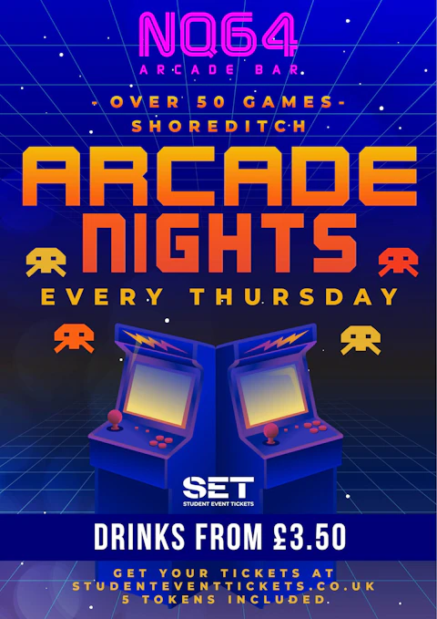 Arcade Nights @ NQ64 Shoreditch Thursday 17th September