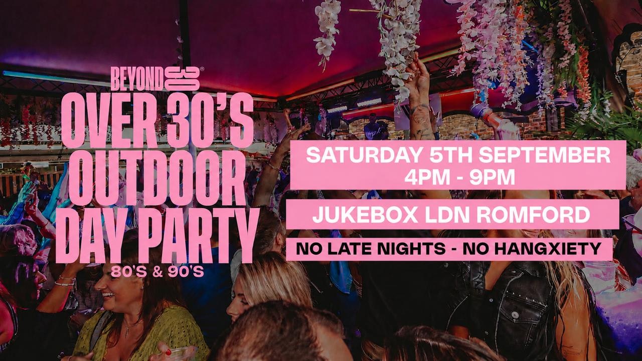80s & 90s Over 30s Daytime Clubbing – ROMFORD🕺🏽