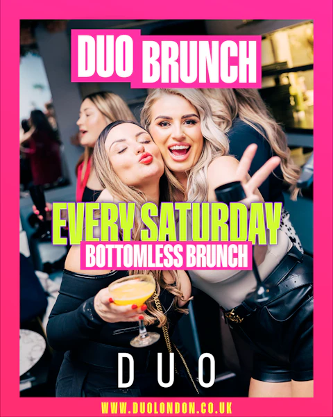 DUO Rnb Bottomless party Sat 8th August