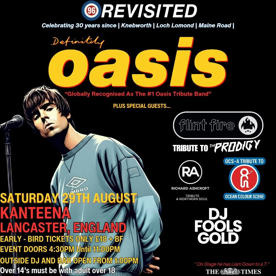 Definitely Oasis – ’96 Revisited – Tribute All-Dayer