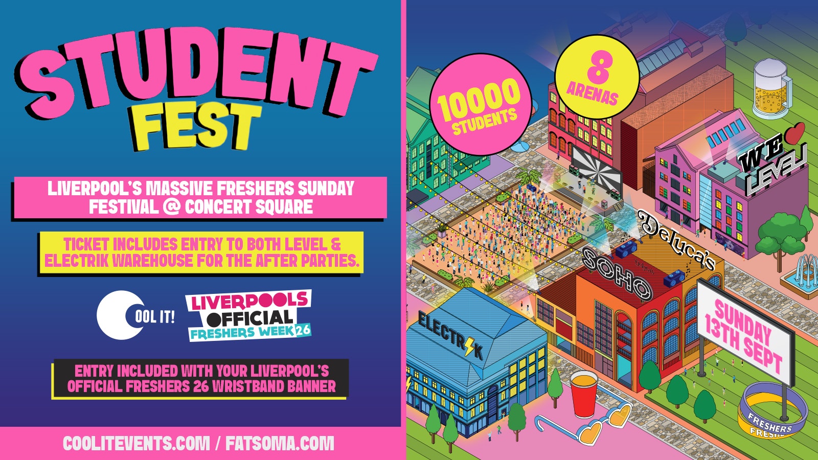 STUDENT FEST 2026 🪩🎉🥳🎈🎆 〰️FRESHERS SUNDAY FESTIVAL 〰️ 10,000 STUDENTS // 8 ARENAS // HEADLINE DJ’S 🎶🎧