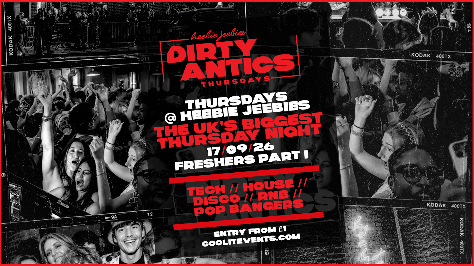 🔺♦️ DIRTY ANTICS ♦️🔺 FRESHERS PART 1 – The UK’s BIGGEST Thursday Night