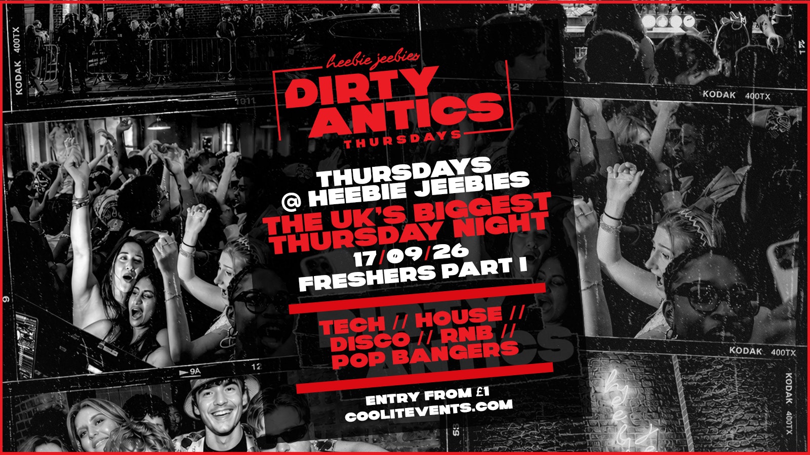 🔺♦️ DIRTY ANTICS ♦️🔺 FRESHERS PART 1 – The UK’s BIGGEST Thursday Night
