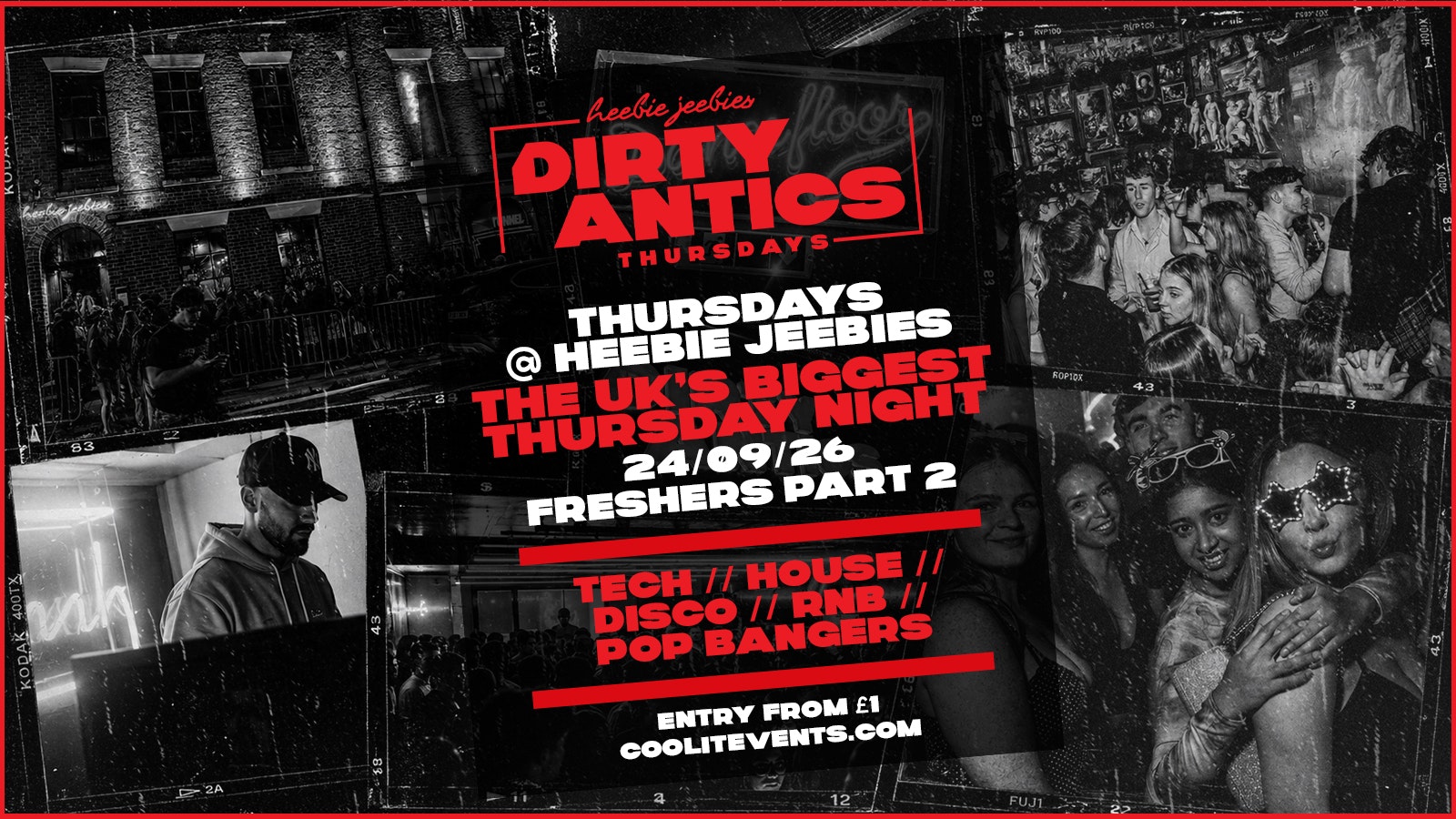 🔺♦️ DIRTY ANTICS ♦️🔺 FRESHERS PART 2 – The UK’s BIGGEST Thursday Night